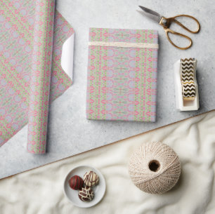 Rosa Blau und Grün, alles überdruckt Geschenkpapier