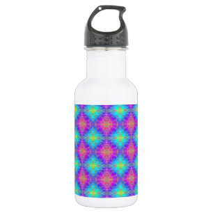 Rosa, Blau und Lila Bokeh Quilt Edelstahlflasche