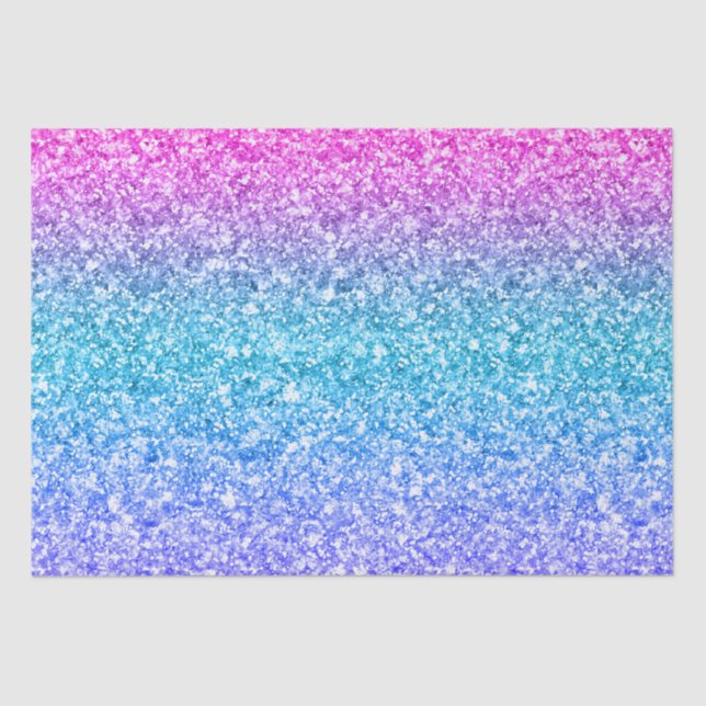 Rosa Blau und Lila Glitzer Seidenpapier (Vorderseite)
