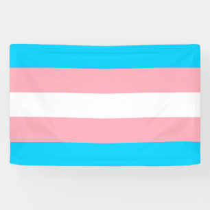 Rosa, Blau und Weiß-Transgender-Flag Banner