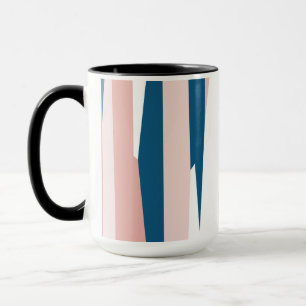 Rosa Blau und Weiße Abstrakte Tasse