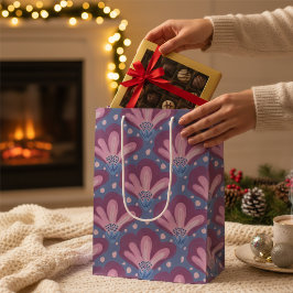 Rosa blaue Blume Mittlere Geschenktüte