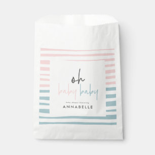 Rosa-blaue Duschtypografie Geschenktütchen