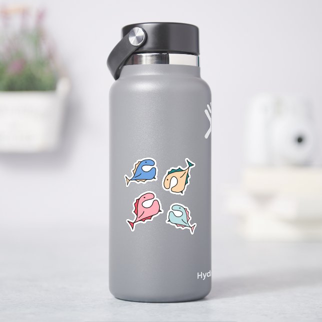 Rosa blaue Flecken Aufkleber (HydroFlask)