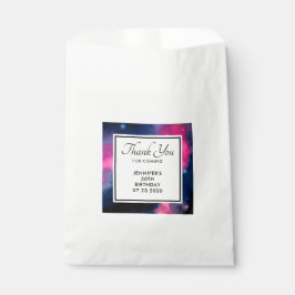 Rosa & blaue Galaxie Nebula & Stars Abstrakt Geschenktütchen