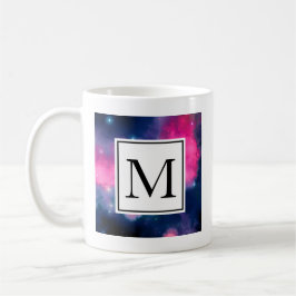 Rosa & blaue Galaxie Nebula & Stars Abstrakt Kaffeetasse