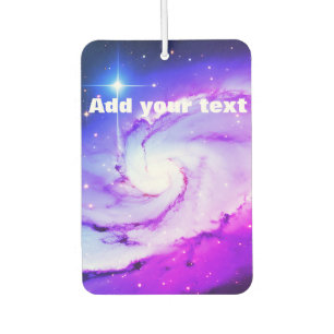 Rosa blaue lila Nebula-Galaxie fügt Ihren Textname Autolufterfrischer