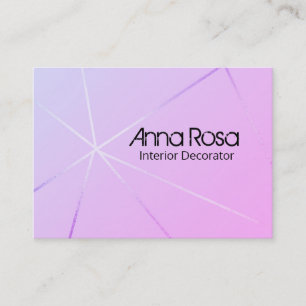 *~* Rosa Blaue moderne geometrische Rose Goldfolie Visitenkarte