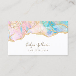 Rosa blaue Opal Design Visitenkarte