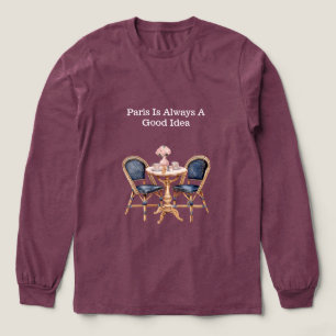 Rosa Blaue Paris-Tisch-Baguettes Tri-Blend Shirt