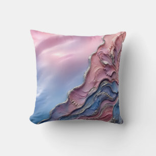 Rosa-blaue Pastell-Marmor-Weich-Feminine Dekoratio Kissen