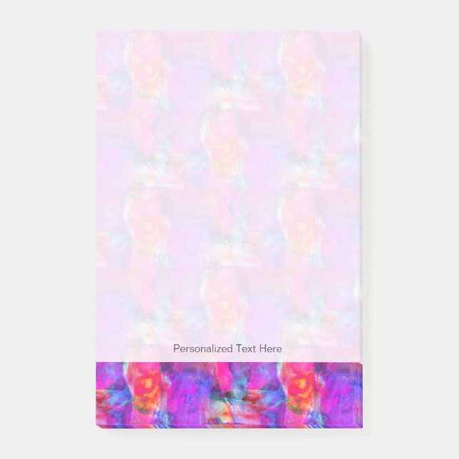 Rosa, blaue, rote Textur Post-it Klebezettel (Vorderseite)