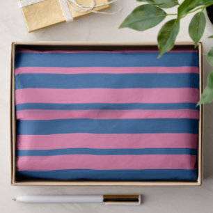Rosa blaue stilvolle Streifenmuster-Design  Seidenpapier