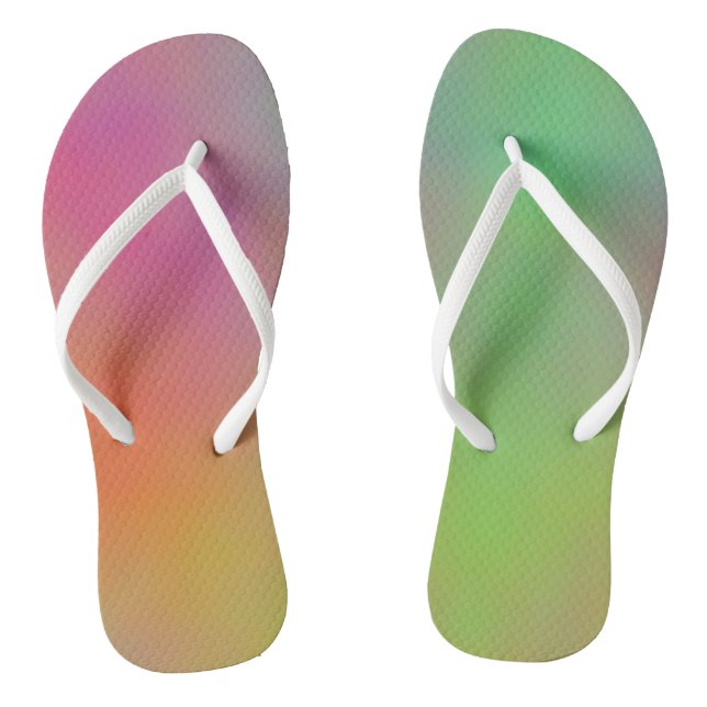 Rosa blaue und grüne Marmorwolken Flip Flops (Fußbett)