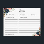 Rosa blaue und rosafarbene Blumenkarte Postkarte<br><div class="desc">Ein wunderschönes Blumenmuster in Aquarelltönen mit elfenbeinweißen Blume. Die Merkmale dieses Designs können personalisiert sein.</div>
