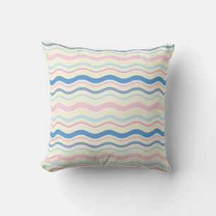 Rosa blaue Waves Kissen