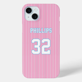 Rosa blaue weiße Softball-Jersey Case-Mate iPhone Hülle