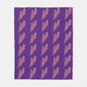 Rosa blauer Glitzer Herzenslust Fleece Kneipe Blan