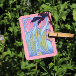 Rosa Blauer Schmetterling Seezunge Visitenkarte