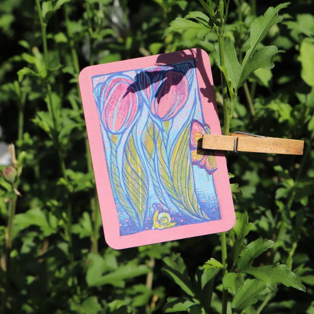 Rosa Blauer Schmetterling Seezunge Visitenkarte (Von Creator hochgeladen)