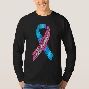Rosa Blaues Band SIDS-Bewusstseinsmonat Baseball T-Shirt