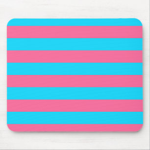 Rosa Blaues Streifenmuster  Mousepad