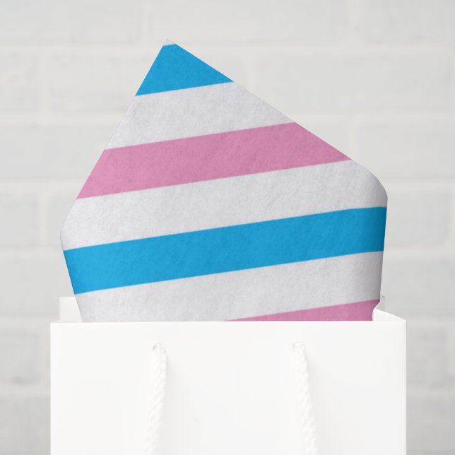 Rosa blaues Stripgeschlecht offenbart Party Seidenpapier (Geschenktüte)