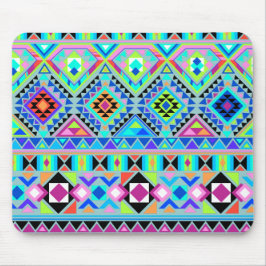 Rosa blaugrüne Aztekenstämme Mousepad