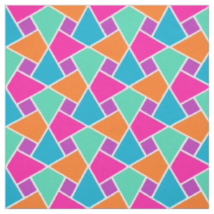 Rosa blaugrünes Orange Islamisches geometrisches M Stoff