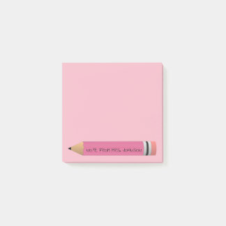 Rosa Bleistift Post-it Klebezettel