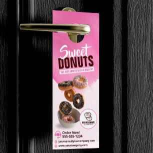 Rosa Blickfang Donut Bäckerei Shop Süße Leckereien Türanhänger