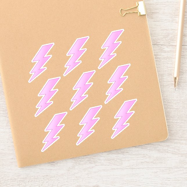 Rosa Blitze - Preppy Stickers Aufkleber (Notizbuch)