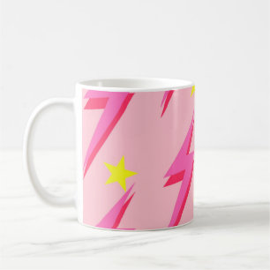 Rosa Blitzmuster-Tasse für stilvolles Trinken Kaffeetasse
