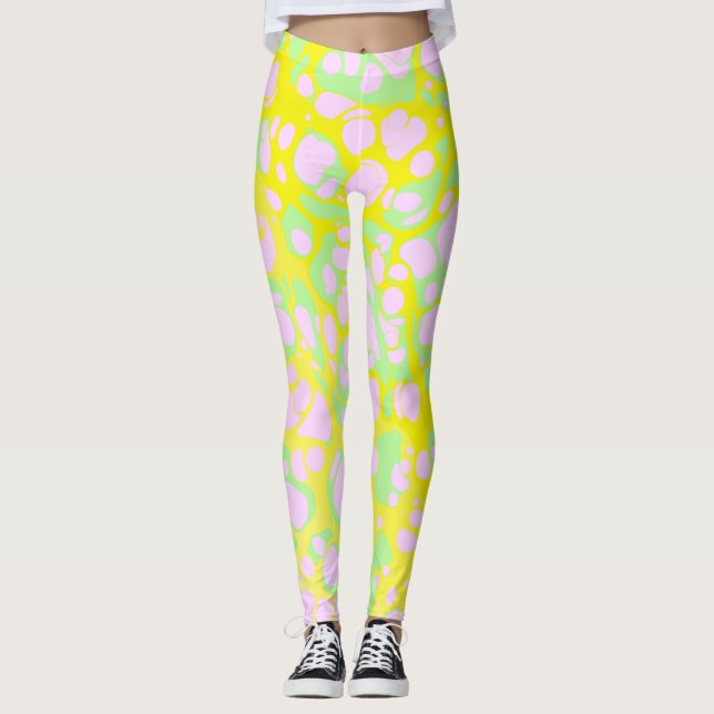 Rosa Blobs Leggings (Vorderseite)