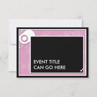 rosa Blockschrift Einladung