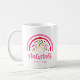 Rosa bloraler Regenbogen, Mama Geschenk, Muttertag Kaffeetasse