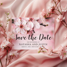 Rosa Blossom Blumenhochzeit retten das Datum