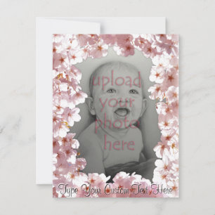 Rosa Blossom Einladungen Personalisierte RSVP-Kart