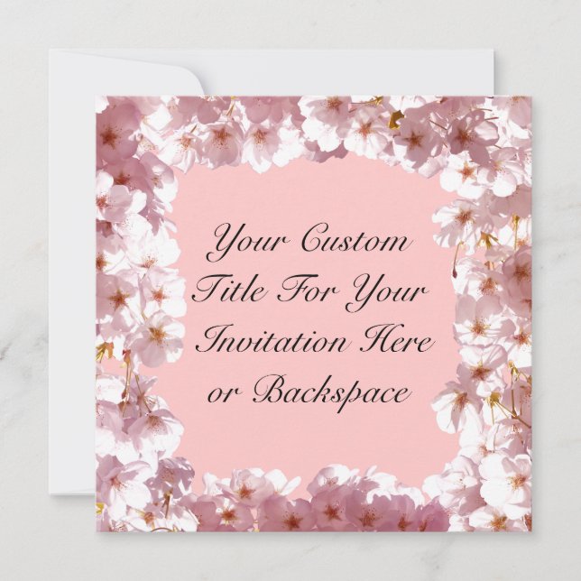 Rosa Blossom Einladungen Personalisierte RSVP-Kart (Vorderseite)