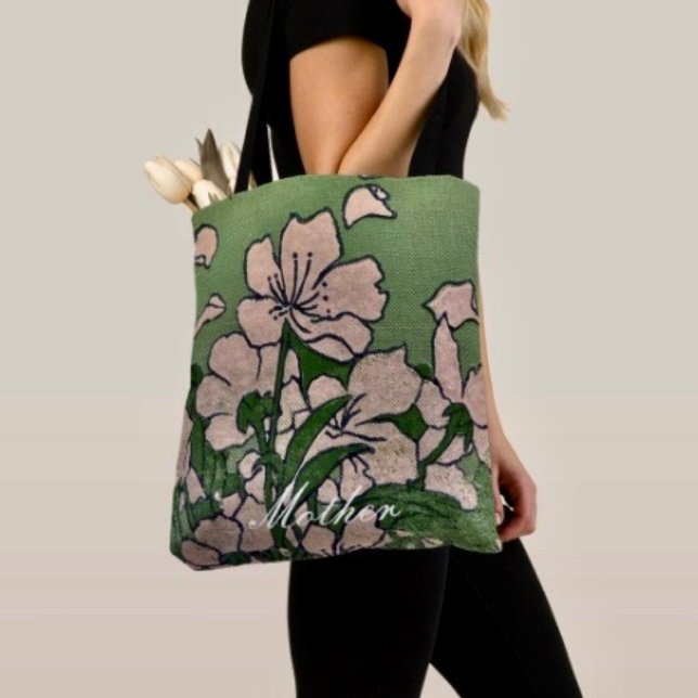 Rosa Blossom Grüne Tasche (Von Creator hochgeladen)