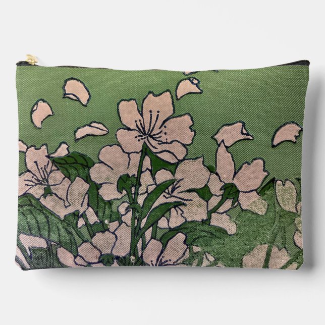 Rosa Blossom Kaskade Druck Schnitt Nähtasche Zubehörtasche (Vorderseite)