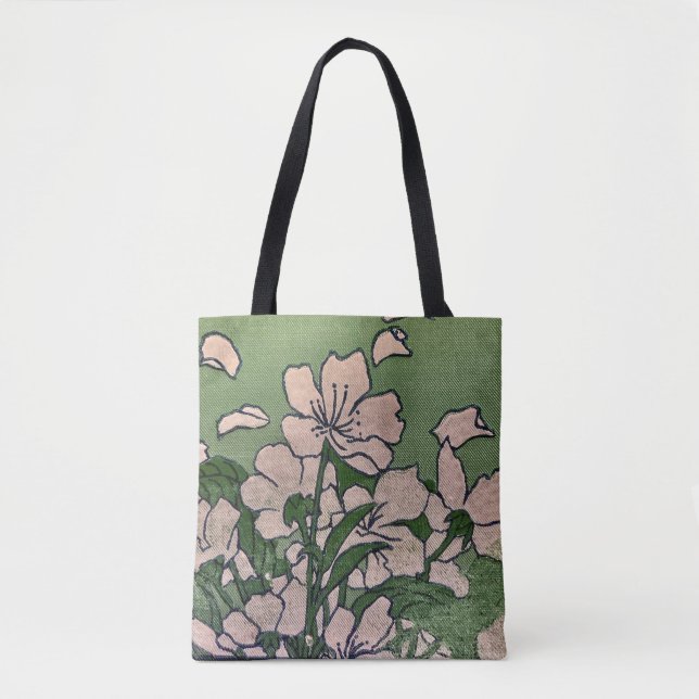 Rosa Blossom Kaskade Tote Tasche (Vorderseite)