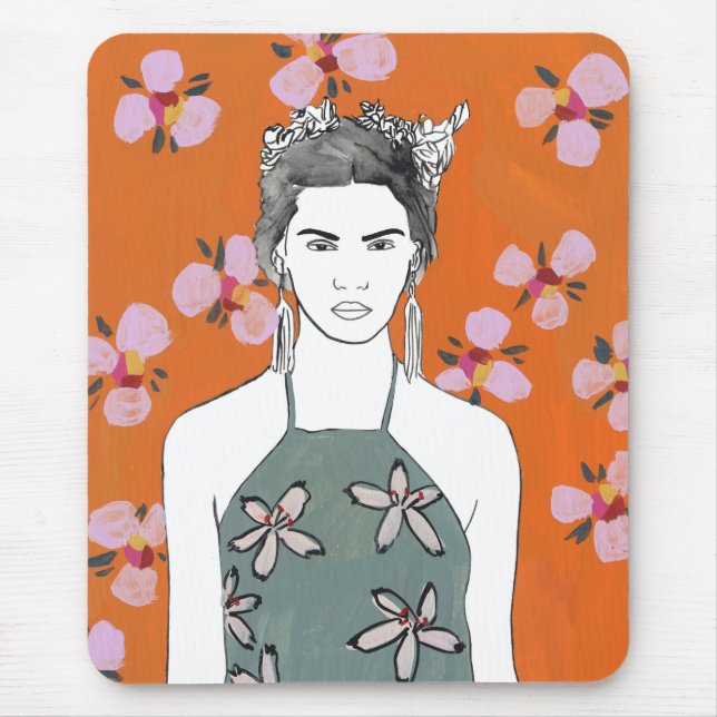 Rosa Blossom Lady - Orange Mousepad (Vorne)