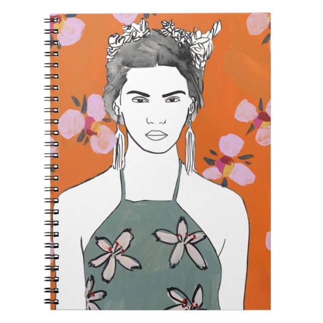 Rosa Blossom Lady - Orange Notizblock (Vorderseite)