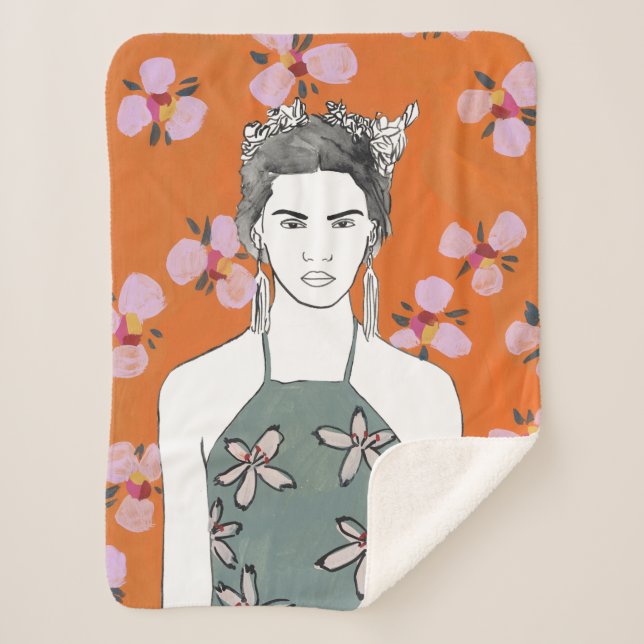 Rosa Blossom Lady - Orange Sherpadecke (Vorderseite)