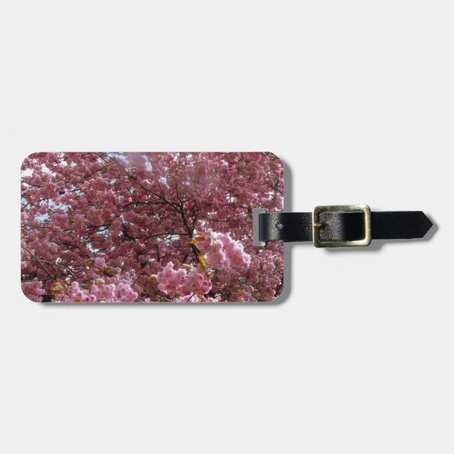 Rosa Blossom Tree Gepäckanhänger (Vorderseite horizontal)