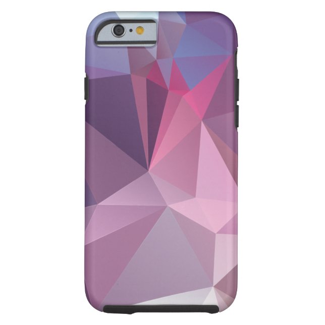 Rosa-Blues-abstrakte Pyramide-Muster-Kunst Case-Mate iPhone Hülle (Rückseite)