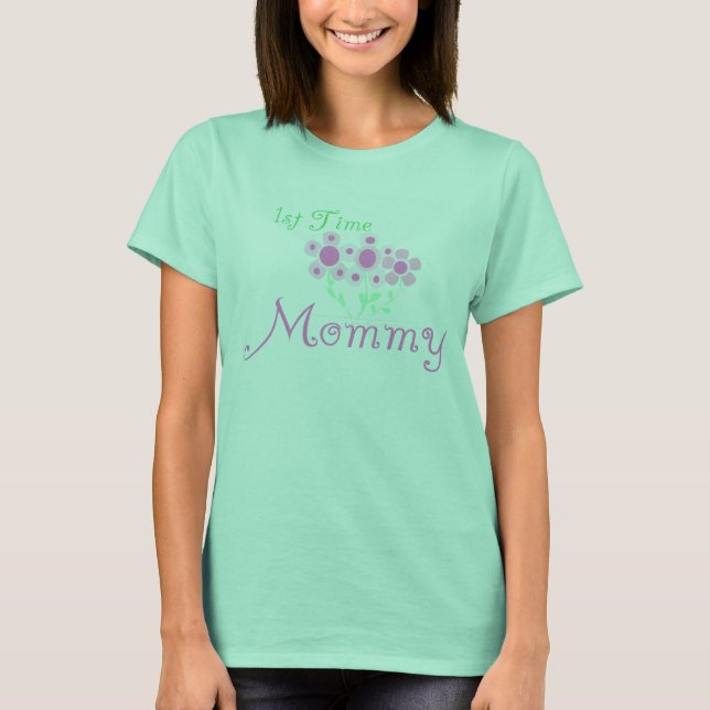 Rosa Blume 1st Mommy Shirts und Geschenke (Vorderseite)