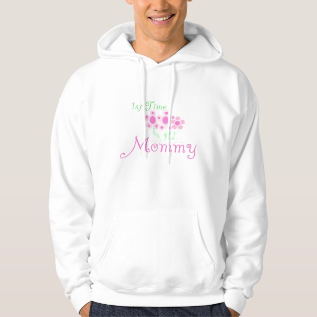 Rosa Blume 1st Mommy Shirts und Geschenke (Vorderseite)