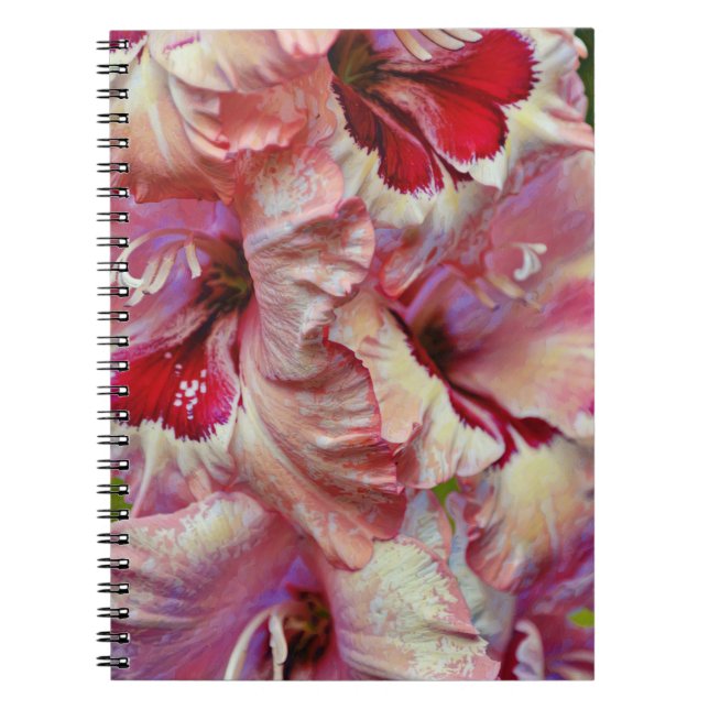 Rosa Blume Abstrakt Art Journal Notizblock (Vorderseite)
